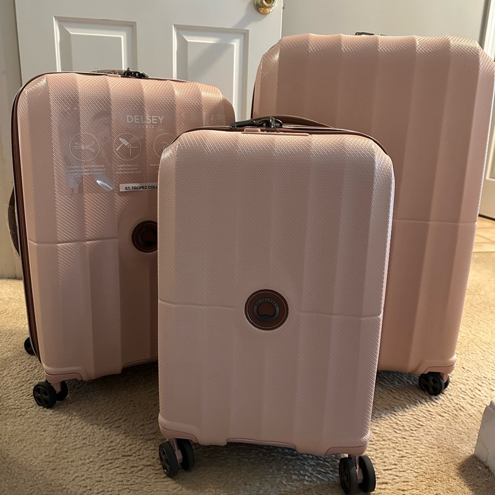 Delsey Pink Luggage Set-Sold as a set